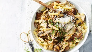 Casarecce with mixed mushrooms and thyme