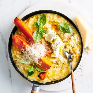 Pumpkin and vermouth risotto