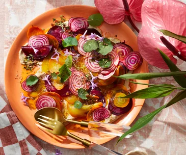 Roasted beetroot carpaccio
