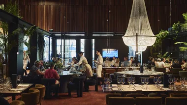 The opulent Club 1905 dining room at the Australian Open 2026.