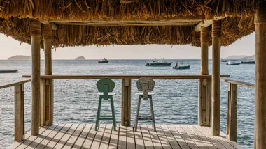 Looking to the ocean from Kokomo Private Island resort in Fiji